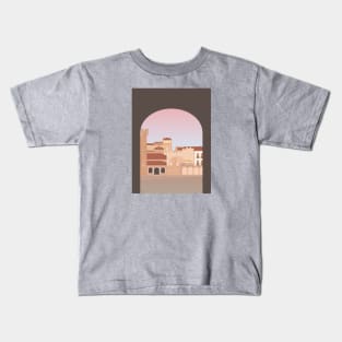 Plaza Mayor, Caceres‎, Spain Kids T-Shirt